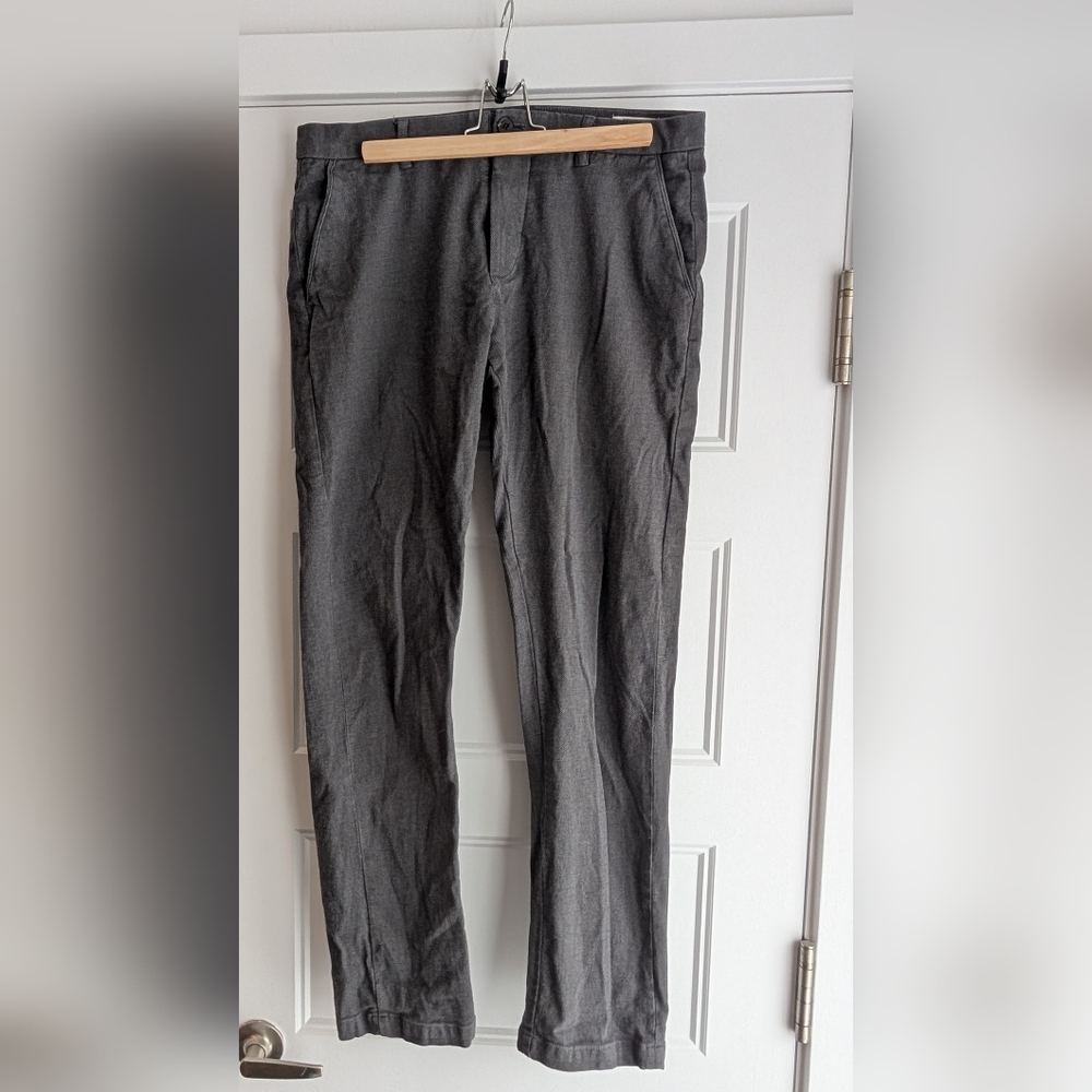Men's Dark Gray Dress Pants - Tailored Straight Leg